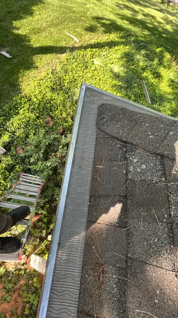 Guard along a shaded roof edge