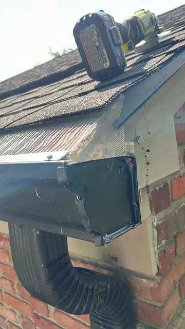 Finished gutter corner